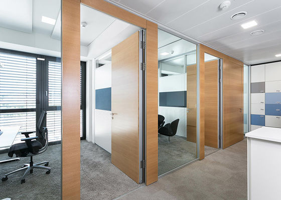 Aluminum Partition Wall with Soundproofing & LED Lighting