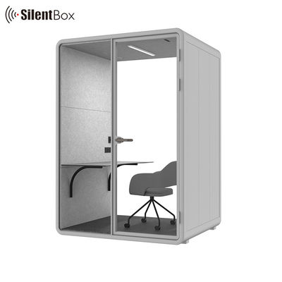 Medium Size Acoustic Silent Meeting Pod with 12V-USB for Double Private Workspaces