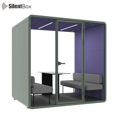 Stand Alone Meeting Pod in Private Space Soundproof Glass Booth Portable Office for Work