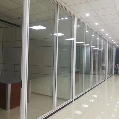 High-end Modular Aluminium Double Glass Office Glass Walls Partition Cubicles