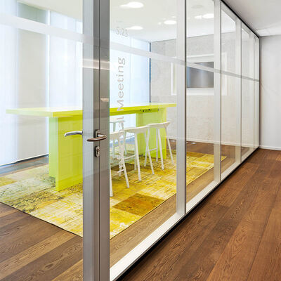 Customized Commercial Office Glass Partition Wall Minimalist Design Room Dividers Office Full Height Glass Wall Partition